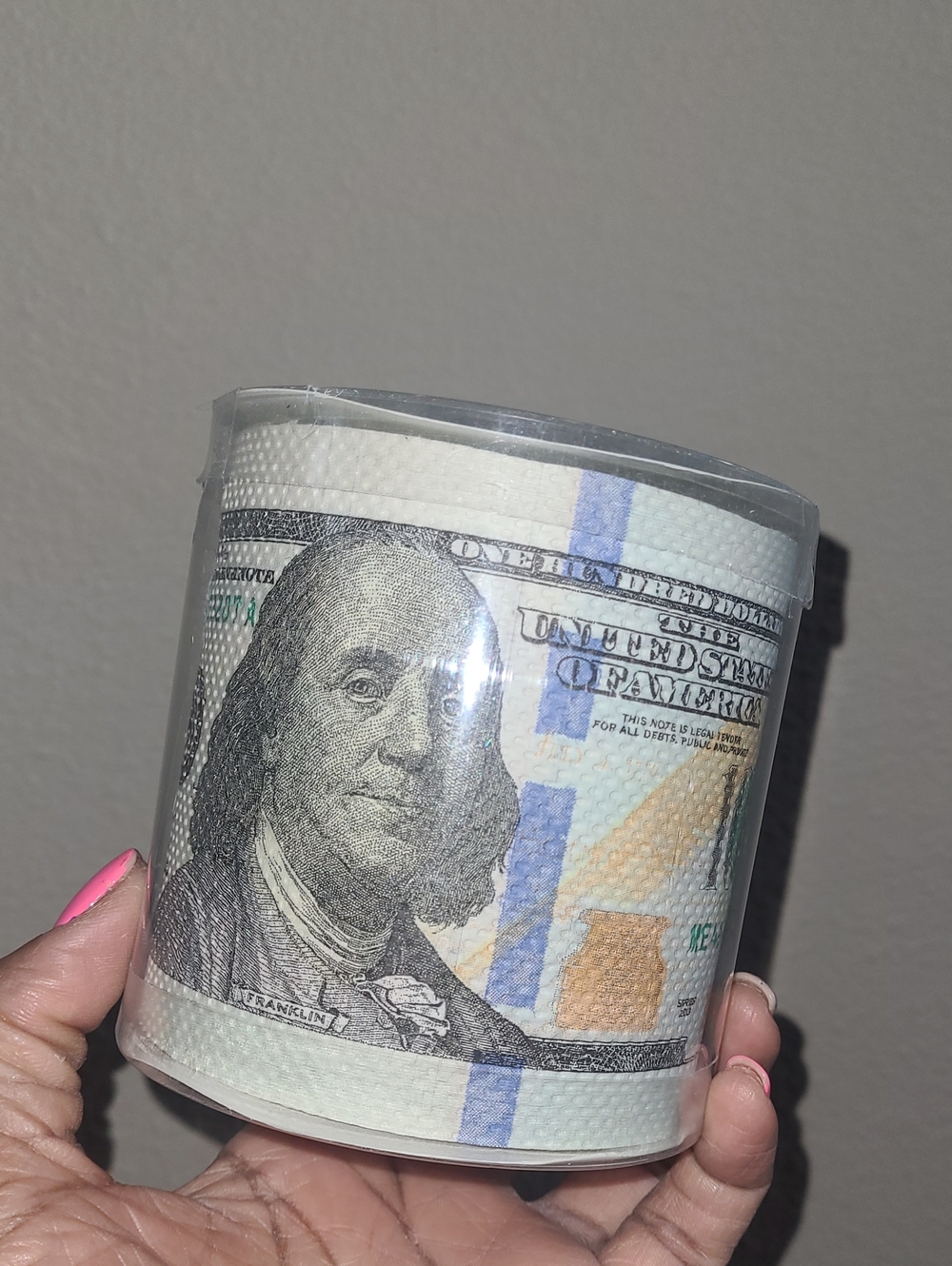Novelty $100 Bill Printed Money Roll Toilet Paper - Picture 7 of 8
